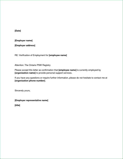 Confirmation Of Employment Letter Template Collection Letter Template