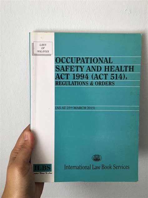 Occupational Safety And Health Act 1994 Act 514 Hobbies And Toys