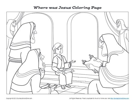 Where Was Jesus Bible Coloring Pages Jesus In The Temple Jesus