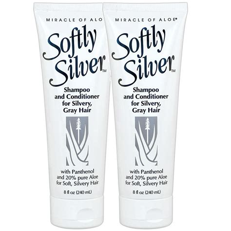 Set Of 2 Softly Silver Shampoo Plus Conditioner Aloevera Gray Hair