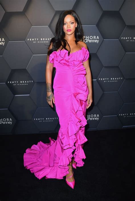 Rihannas Pink Dress At Fenty Beauty Anniversary Popsugar Fashion Photo 3