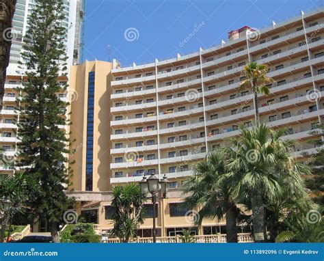 The View Of Palm Beach Hotel Benidorm Alicante Spain Stock Photo
