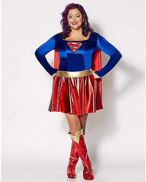 Adult Supergirl Plus Size Costume Dc Comics Spencers