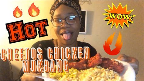 Hot Cheetos Chicken Challenge Mukbang Youtube