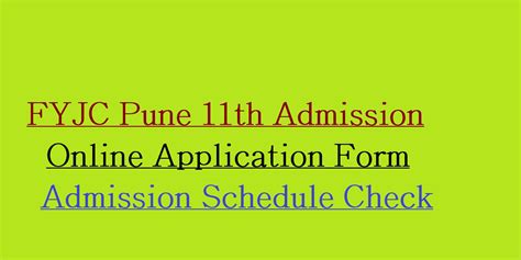 Pune 11th Admission 2023 24 Provisional Merit List Cut Off List Available