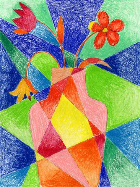 Abstract Flower Drawing Art Projects For Kids
