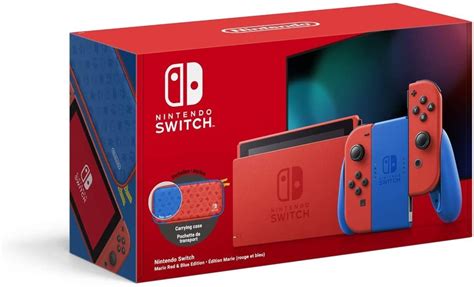 Nintendo Switch Console Blue And Red Mario 3d Worlds And Bowsers Fury