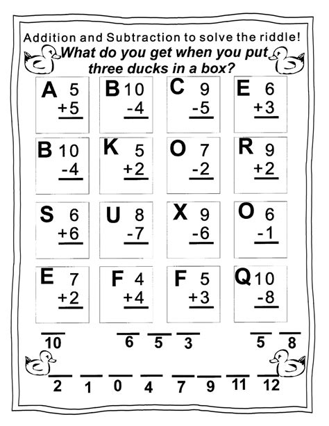 In this year, kids need to practice and enhance th. Printable Grade 1 Math Worksheets | Activity Shelter