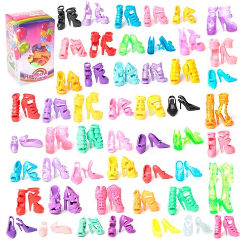 Barbie Doll Shoes Lot Ultimate Rainbow Colors Deluxe Shoe Pack Set Custom Handmade Salusindia