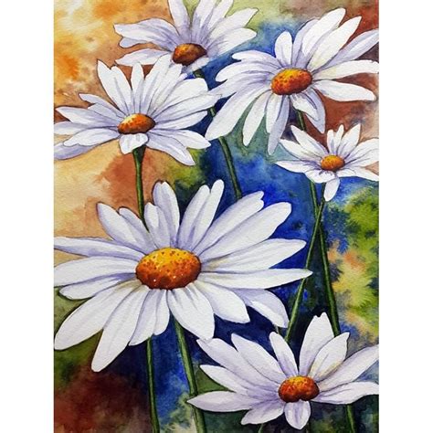 Bright Daffodils And Daisies Is A Stunning Floral Acrylic Painting