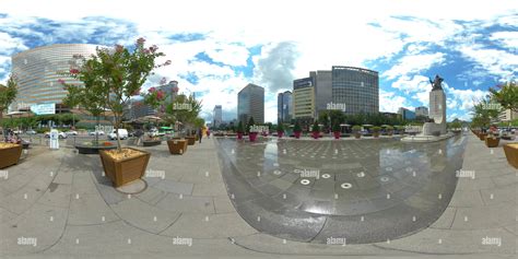 360° View Of Seoul South Korea July 08 2019 Full Seamless Panorama