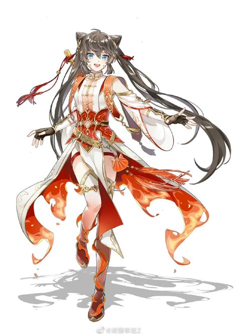 an anime character with long hair and red dress