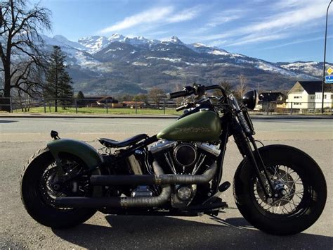 Custom Harley Davidson Crossbones Cross Bones Flstsb Softail With A
