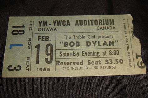 Bob Dylan 1966 Concert Ticket Stub Sells For 324 Times Its Original Price