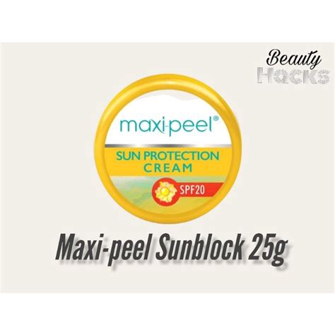 Maxi Peel Sunblock Cream Spf20 Shopee Philippines
