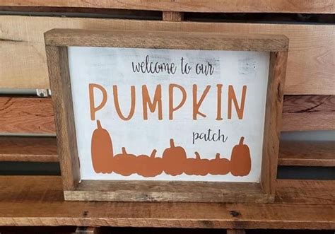 Welcome To Our Pumpkin Patch Wood Sign Fall Decor Pumpkin Decoration