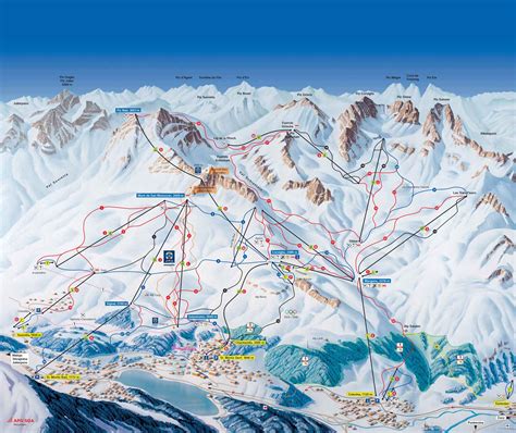 Ski Map Engadin St Moritz Switzerland