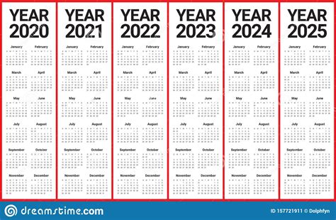 Printable 3 Year Calendar 2020 To 2023