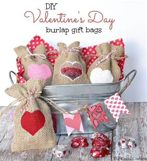 Diy Valentines Day Burlap T Bags