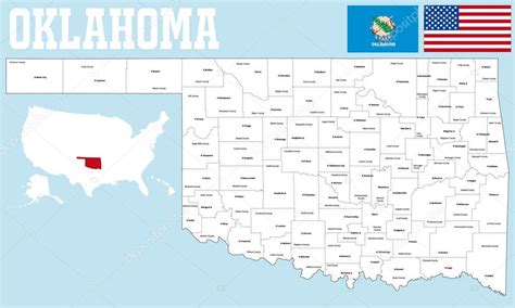 Oklahoma County Map — Stock Vector © Malachy666 89750628