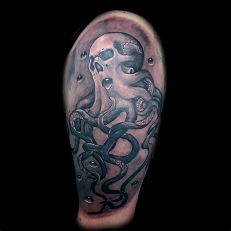 Use the contact form to either book yourself a time or ask away whatever you have in your mind. realistic 3d octopus tattoo done at Masterpiece Tattoo