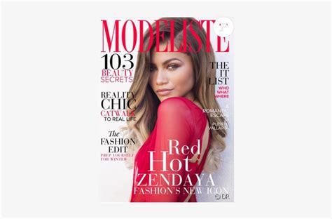 Lactrice Zendaya En Couverture Du Magazine Modeliste Zendaya In