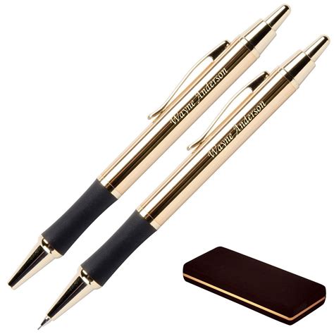 Monroe Gold Plated Pen And Pencil T Set Custom Engraved Pen T