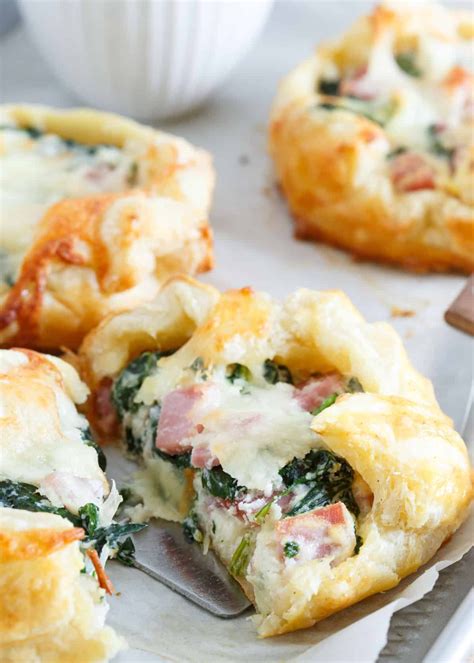 Mini Ham And Cheese Spinach Breakfast Pies Come Together In Just