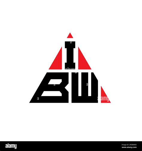 Diseño de logotipo de letra de triángulo IBW con forma de triángulo