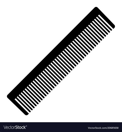 Silhouette A Comb Royalty Free Vector Image Vectorstock