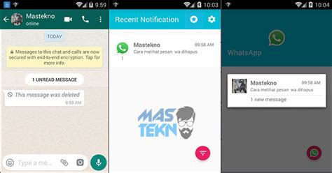 Untuk membaca pesan whatsapp yang sudah dihapus tanpa menggunakan aplikasi pihak ketiga, android 11 membantu kamu dengan opsi riwayat pemberitahuan. Explore Chat Yang Sudah Di Hapus / Cara Melihat Pesan Chat ...