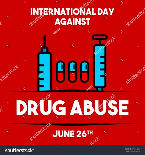 International Day Against Drug Abuse Poster Vector De Stock Libre De