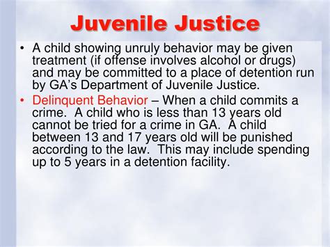 Ppt Unit 5 Juvenile Justice Powerpoint Presentation Free Download
