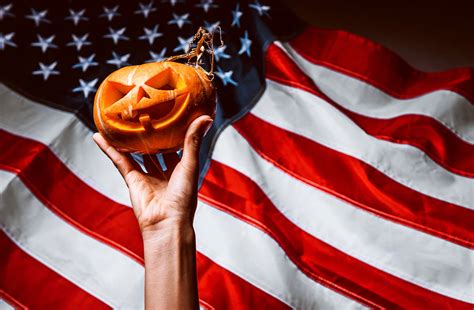 Pumpkin Halloween American Flag Web Positively Naperville