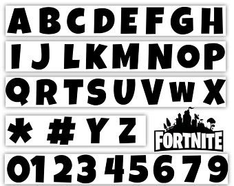 This is the font been using for the logo of fortnite game that was created during 2017. Font alphabet | Etsy