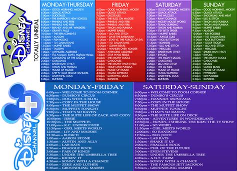 Image Disney Channel Plus And Toon Disney Canada Tv Schedulepng