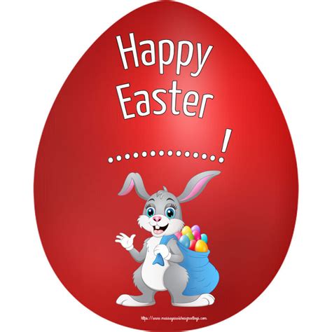 Custom Greetings Cards For Easter Rabbit Happy Easter May This
