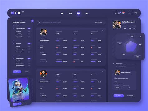 Gx Gaming Platform Player Search Page By Lev Modeon For Neomodeon