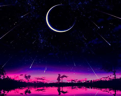 1280x1024 Cool Anime Starry Night Illustration 1280x1024