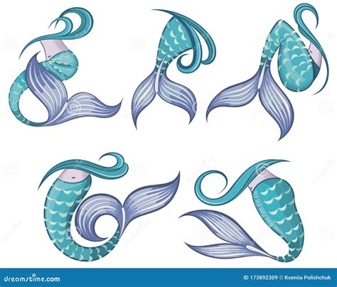 Mermaid Tails Vector Graphic Illustration Stock Vector Illustration Of Girl Nursery 173892309