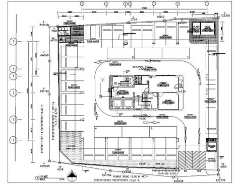 2d Cad Drawing Of Office Building Floor Plan Layout Autocad File