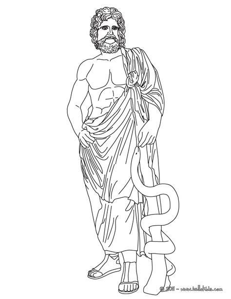 Although your child may not study greek gods formally until high school, give her a starter kit with these coloring pages! Asclepius-Greek Goddess & Gods Coloring Page | Griechische ...