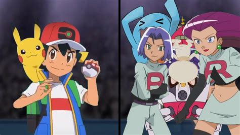 Pokemon Characters Battle Ash Vs Team Rocket Pokemon Jessie And James