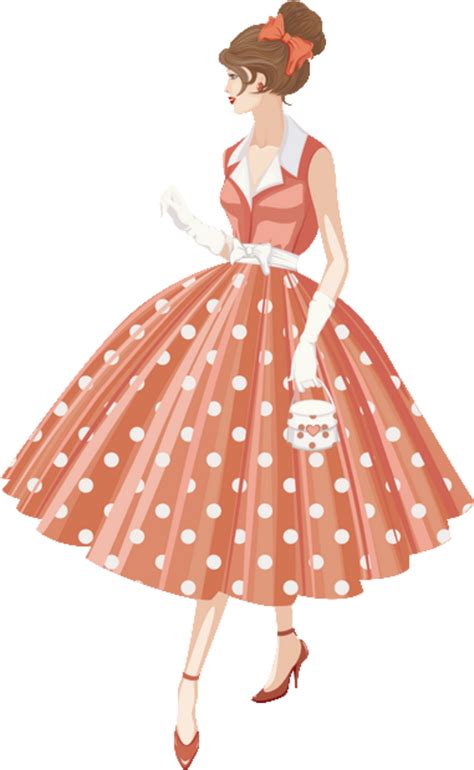 Fashion Illustration Retro Mode Vintage Mode Vintage Girls 1950s