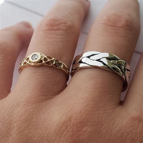 Vikinger Diamond Ring 14k Celtic Knot Ring Love Knot 10k Etsy
