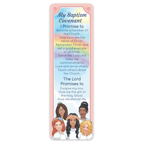 Girls Baptism Bookmark Perfect For Lds Baptisms And Primary Children