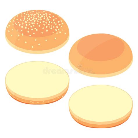 Pan 3d Para La Hamburguesa Ilustración Del Vector Ilustración De Cebolla 86643112