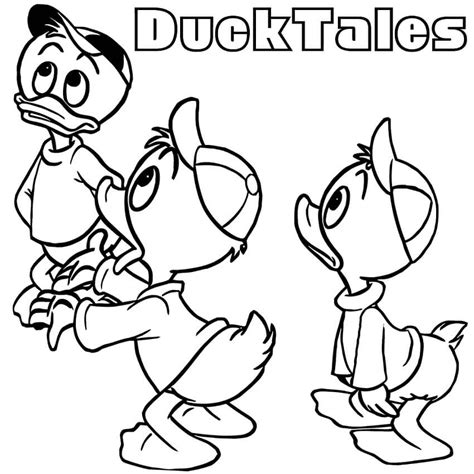 Huey Dewey Y Louie Coloring Pages Ducktales Coloring Pages Páginas