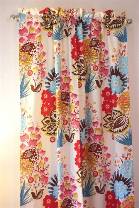 Bohemian Floral Curtains Wlining 2 Panels By Bellashomedecor