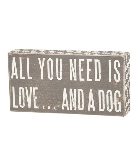 Gray Love And Dog Box Sign Dog Box Box Signs Pet Signs